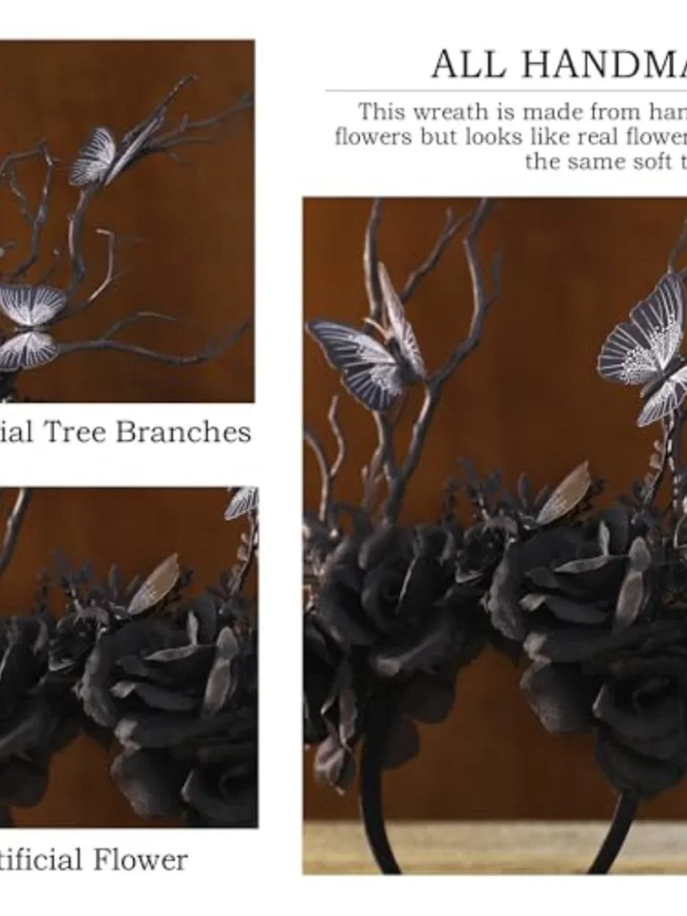 Handmade Gothic Forest Branch Headband - Woodland Hair Crown for Cosplay